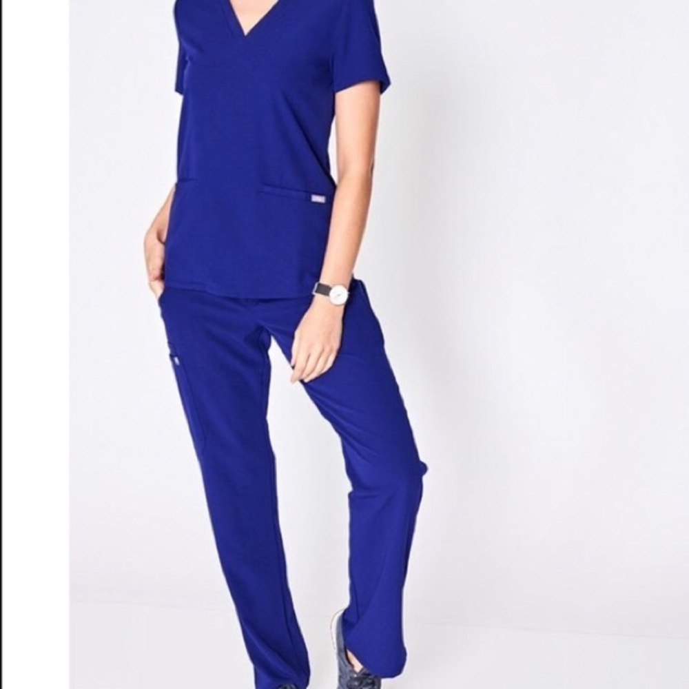 Figs Scrubs Deep Royal Blue Set